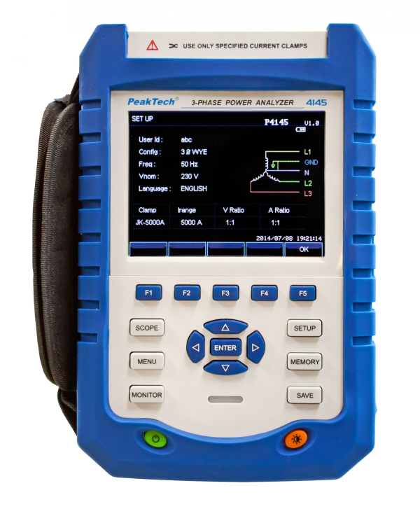 Power analyzer with RS-232 C interface